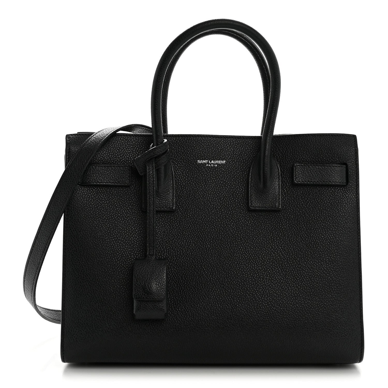 Saint Laurent Grained Calfskin Baby Sac De Jour Black