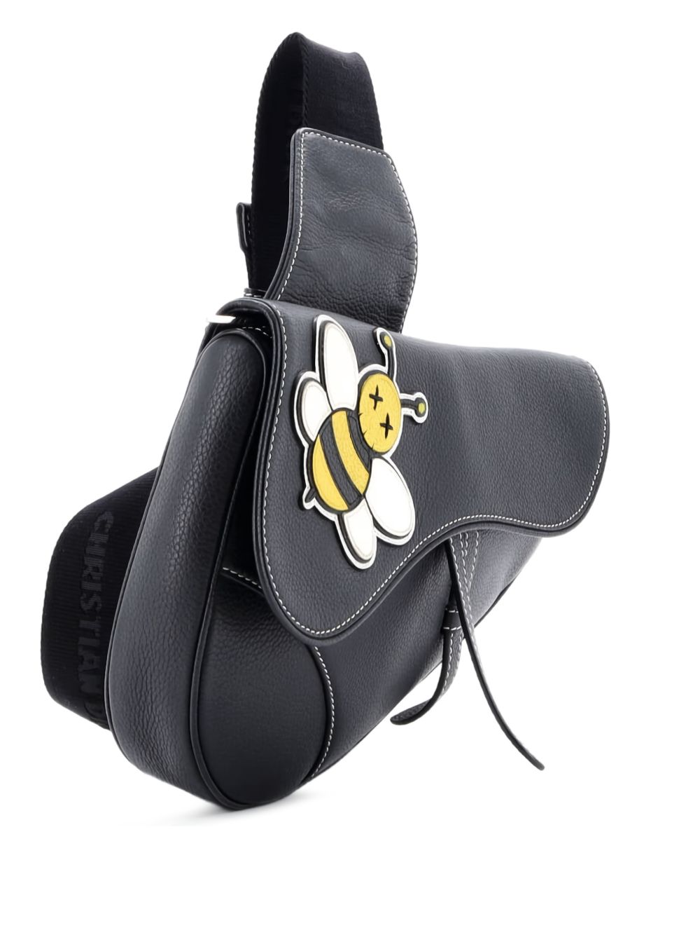 KAWS Saddle Leather with Applique crossbody bag