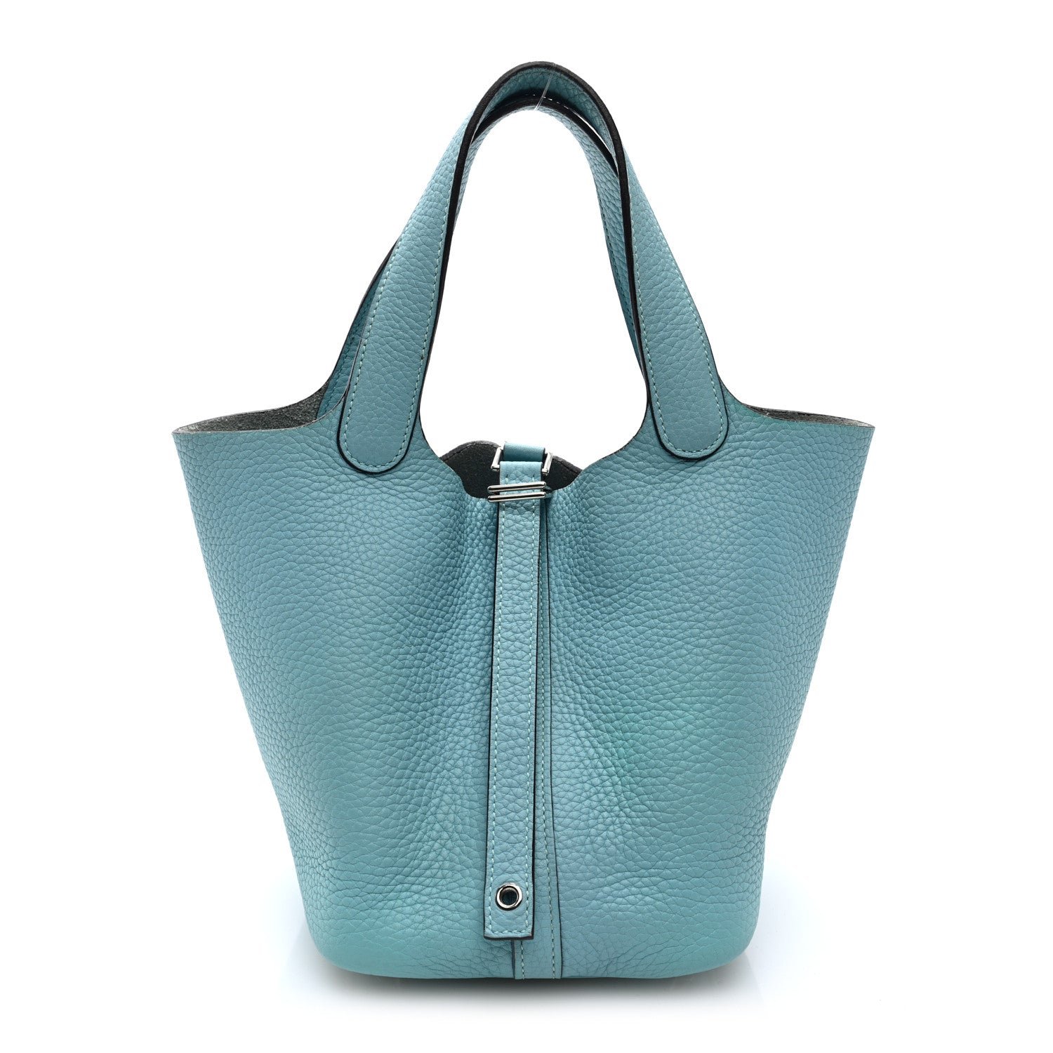 Hermes Taurillon Clemence Picotin Lock 18 PM Bleu Atoll