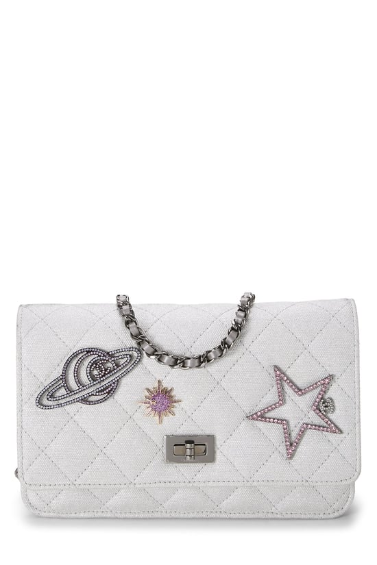 Silver Canvas Space Charms Reissue Wallet on Chain (WOC)