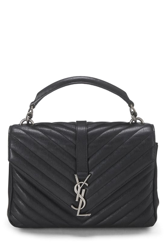 Black Chevron Leather College Medium