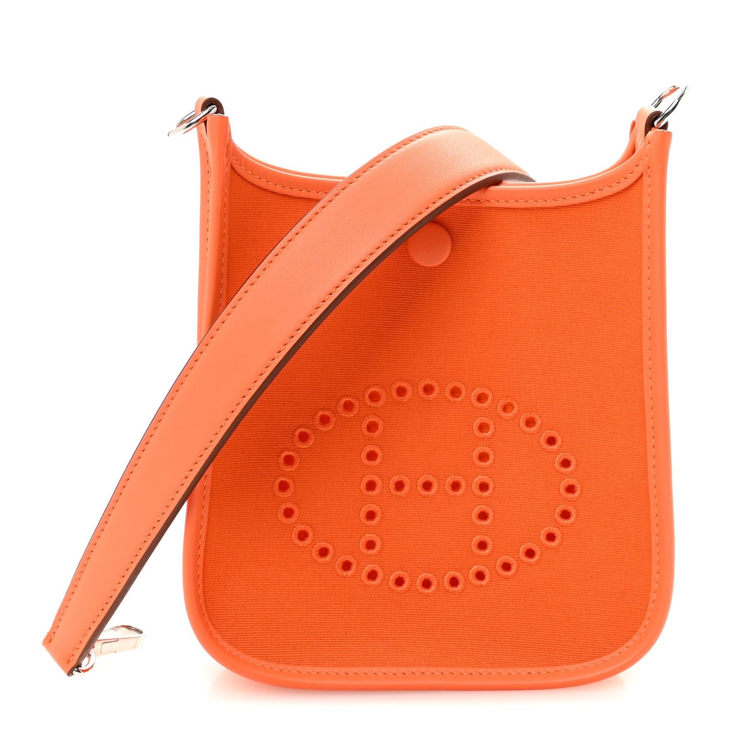 Hermes Toile Officier Swift Neo Evelyne TPM Jaune D'Or Feu Orange Minium
