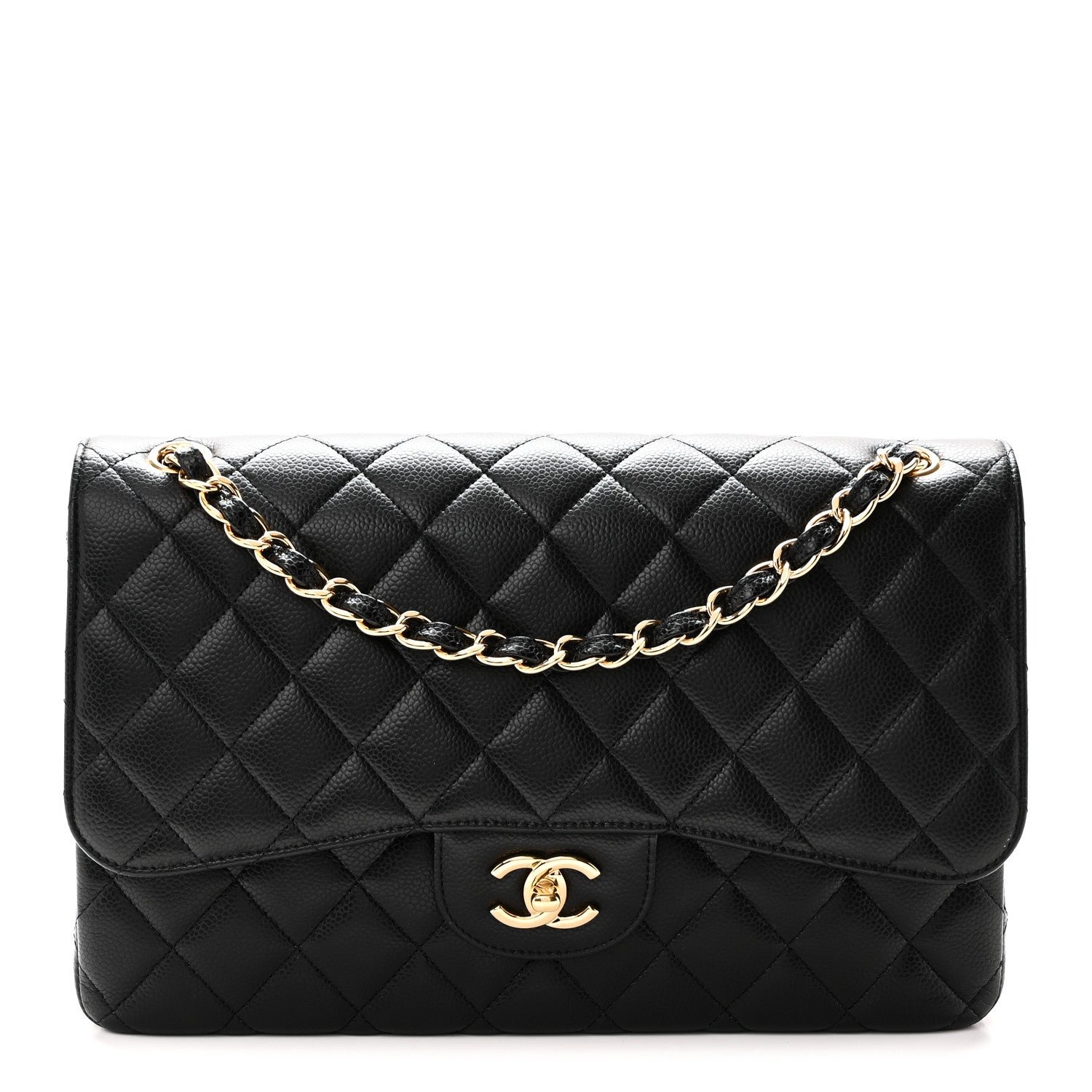 Chanel Caviar Quilted Jumbo Double Flap Black