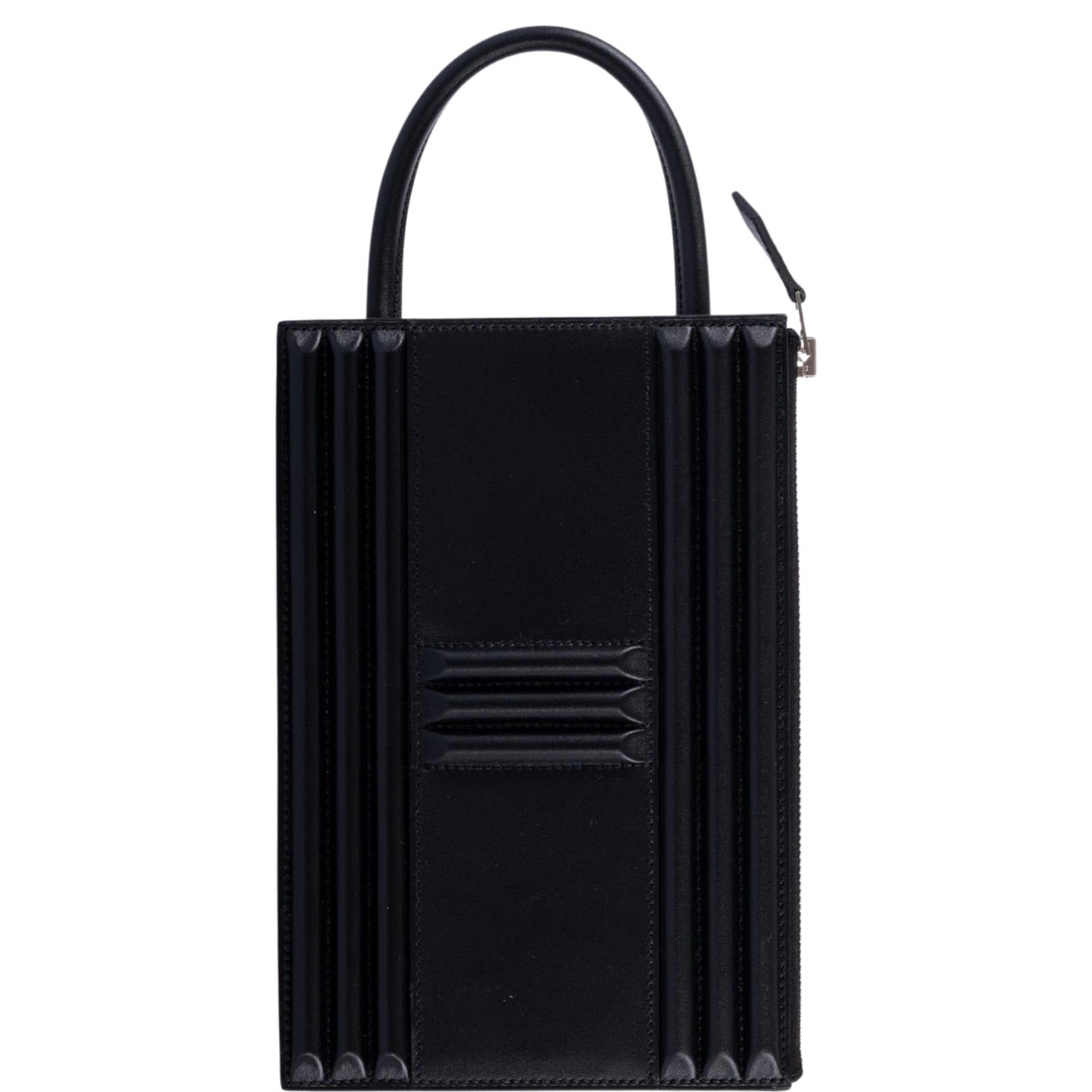 Hermès Cadena Lock Bag Black Tadelakt Palladium Hardware