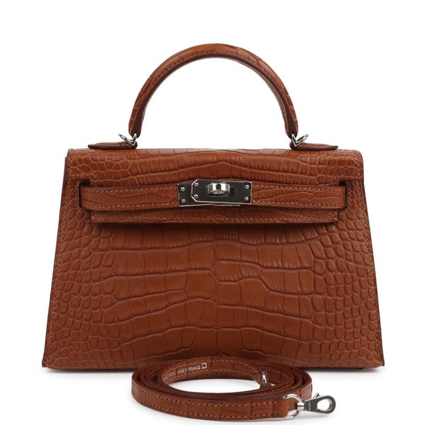 Hermes Hermes Kelly Sellier 20 Gold Matte Alligator Palladium Hardware