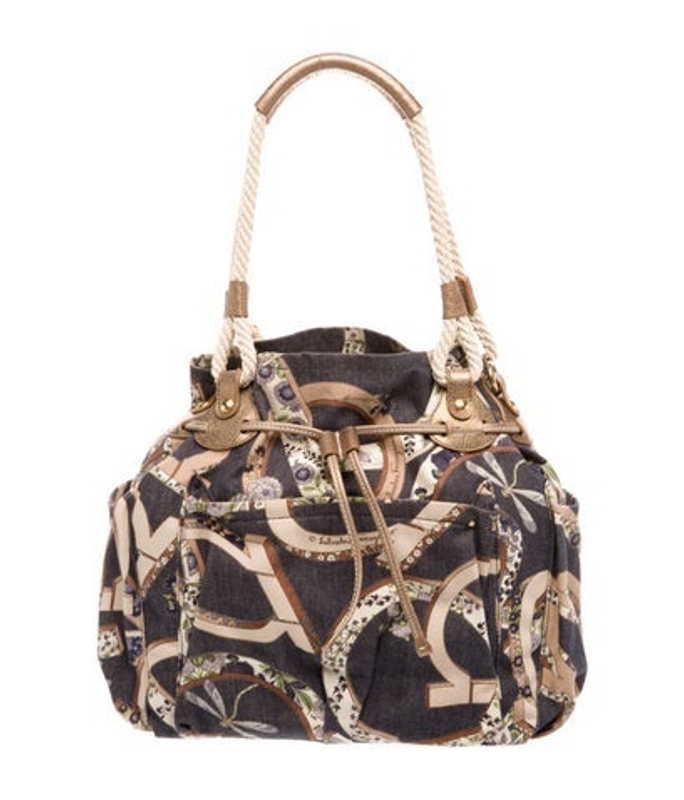 Salvatore Ferragamo Ferragamo Canvas Shoulder Bag