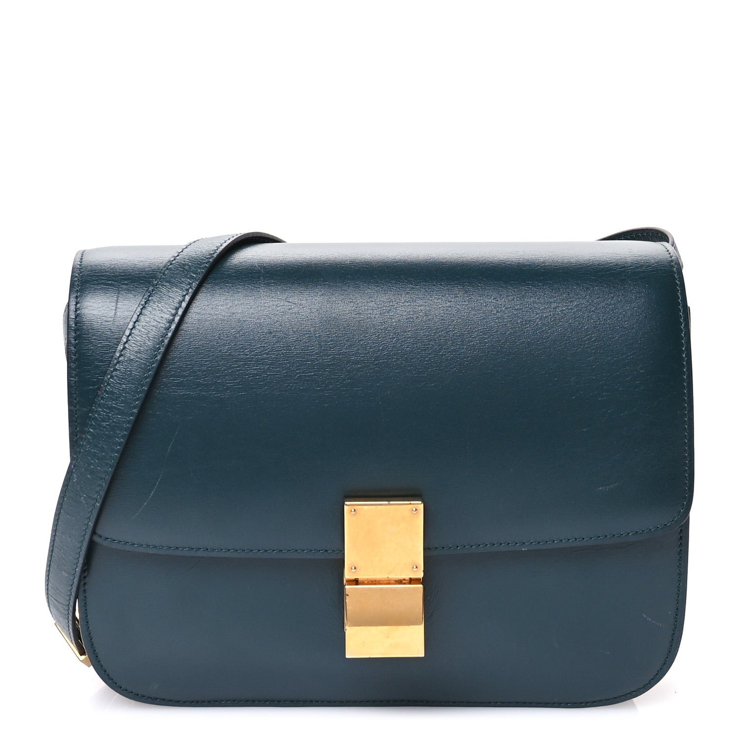 Celine Box Calfskin Medium Classic Box Flap Bag Amazone