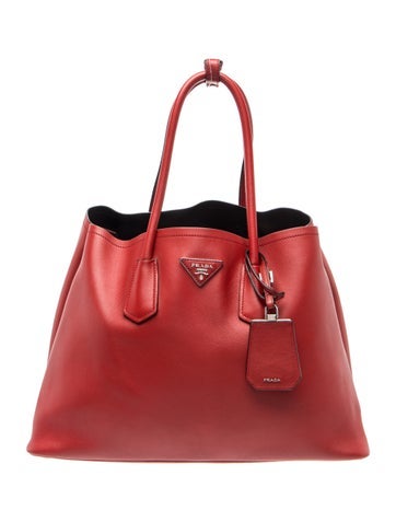 City Calf Leather Double Bag Large
