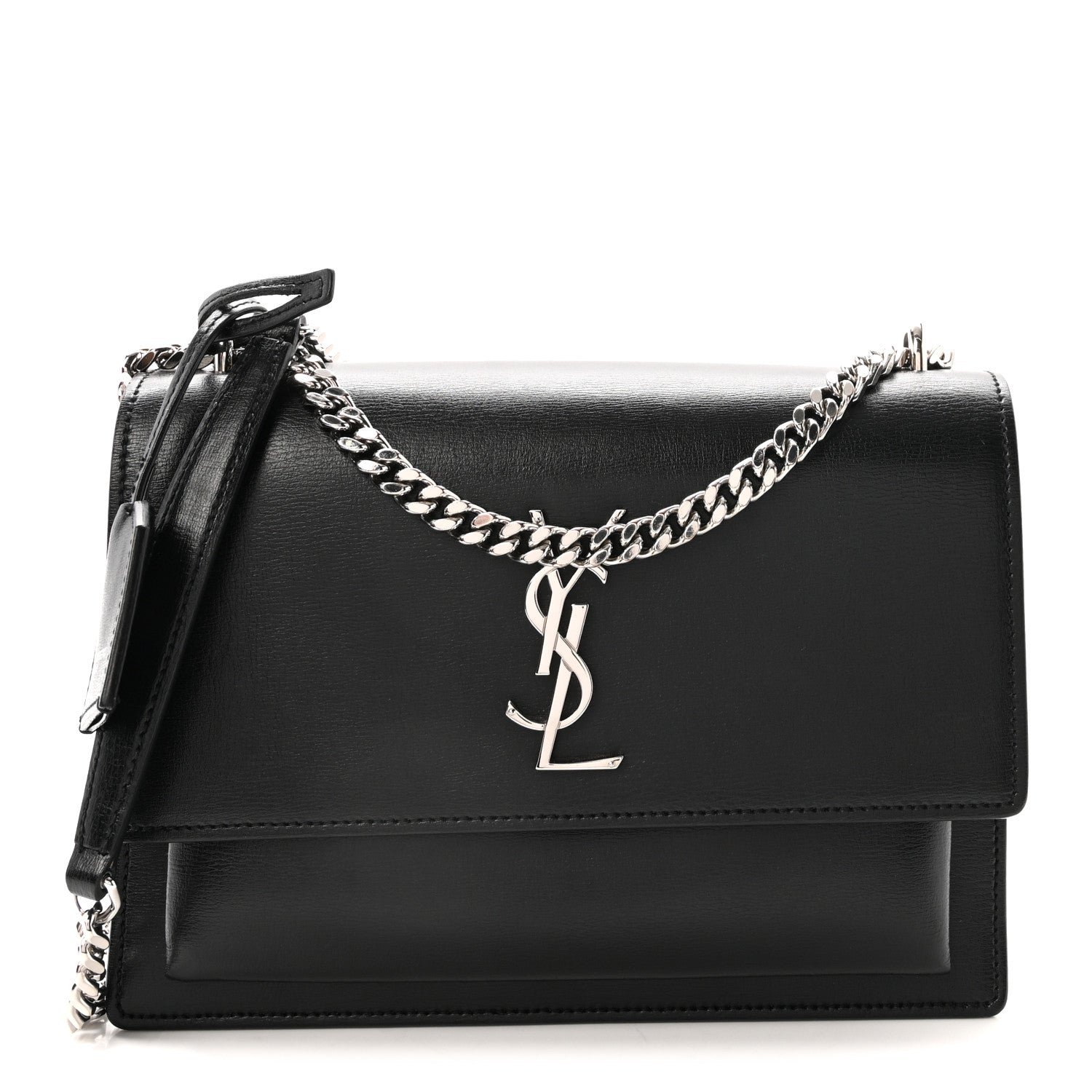 Saint Laurent Calfskin Medium Monogram Sunset Black