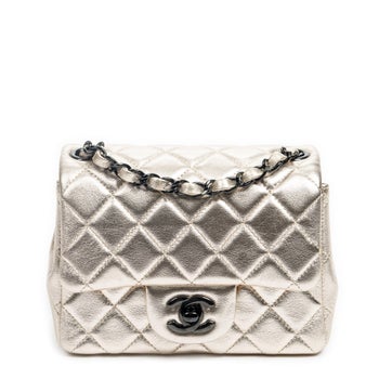 Leather Mini Square Flap