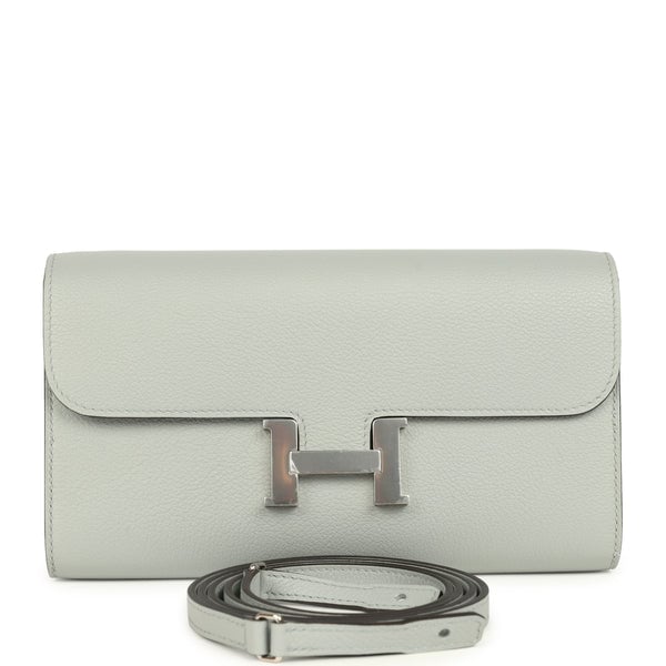 Hermes Hermes Constance Wallet To Go Bleu Glacier Evercolor Palladium Hardware