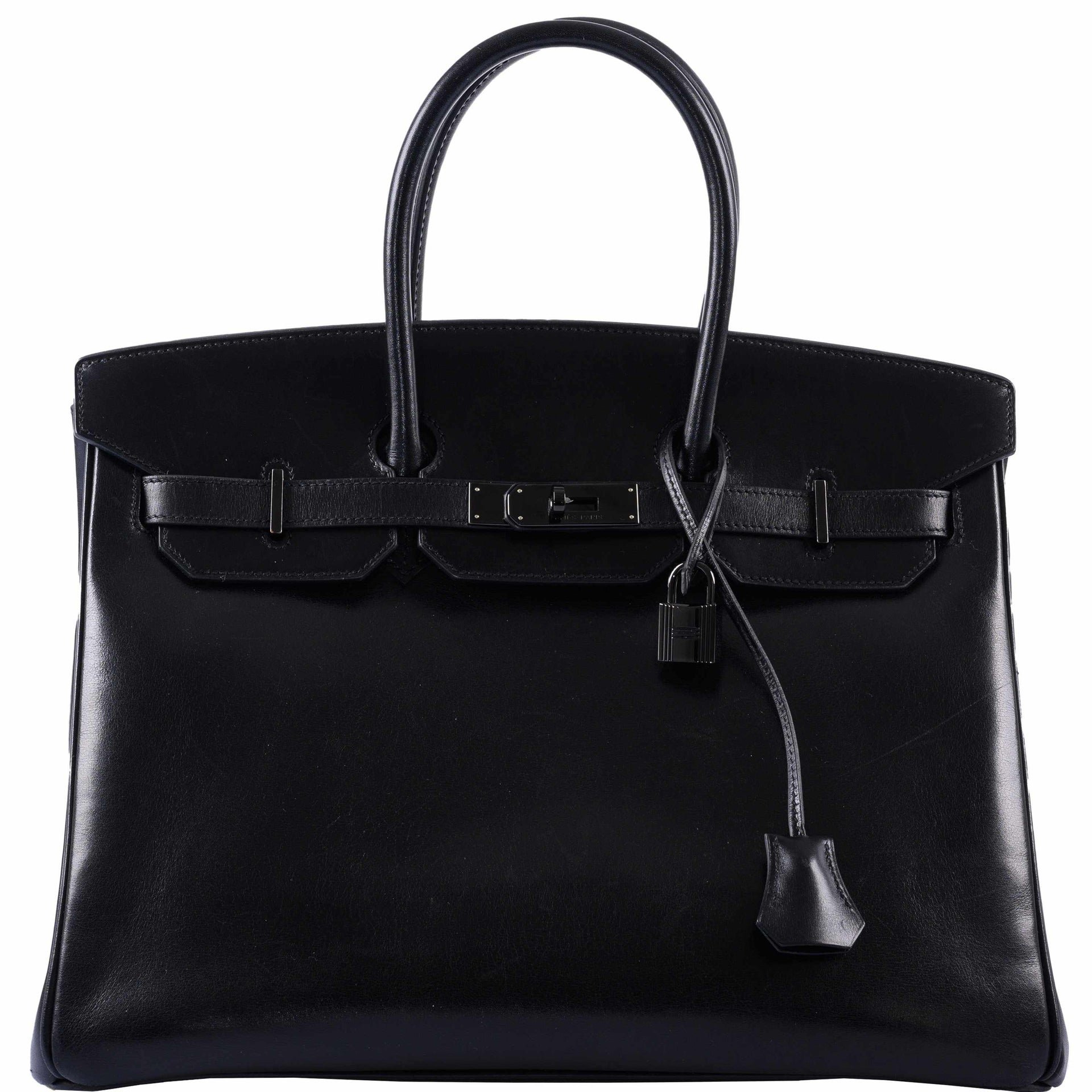Hermes Hermès Birkin 35 SO BLACK Black Box Leather PVD Hardware