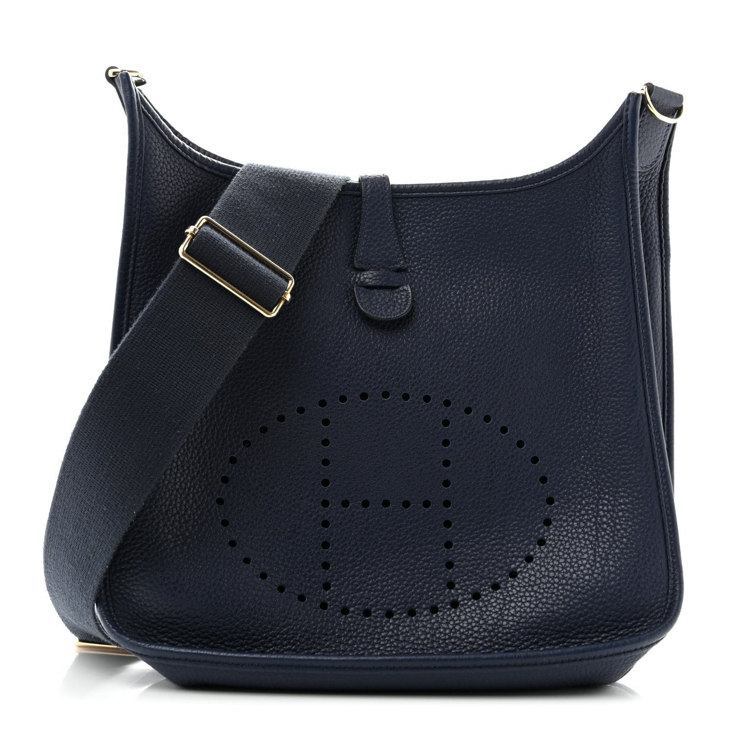 Hermes Taurillon Clemence Amazone Evelyne III GM Bleu de Galice