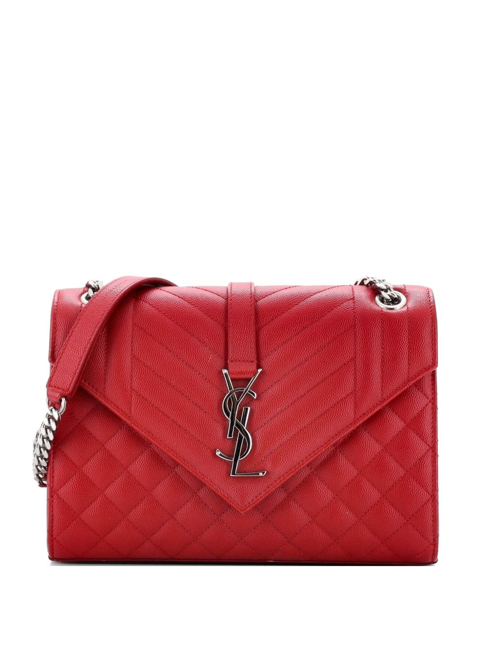 Classic Monogram Envelope Satchel Mixed Matelasse Leather Medium shoulder bag