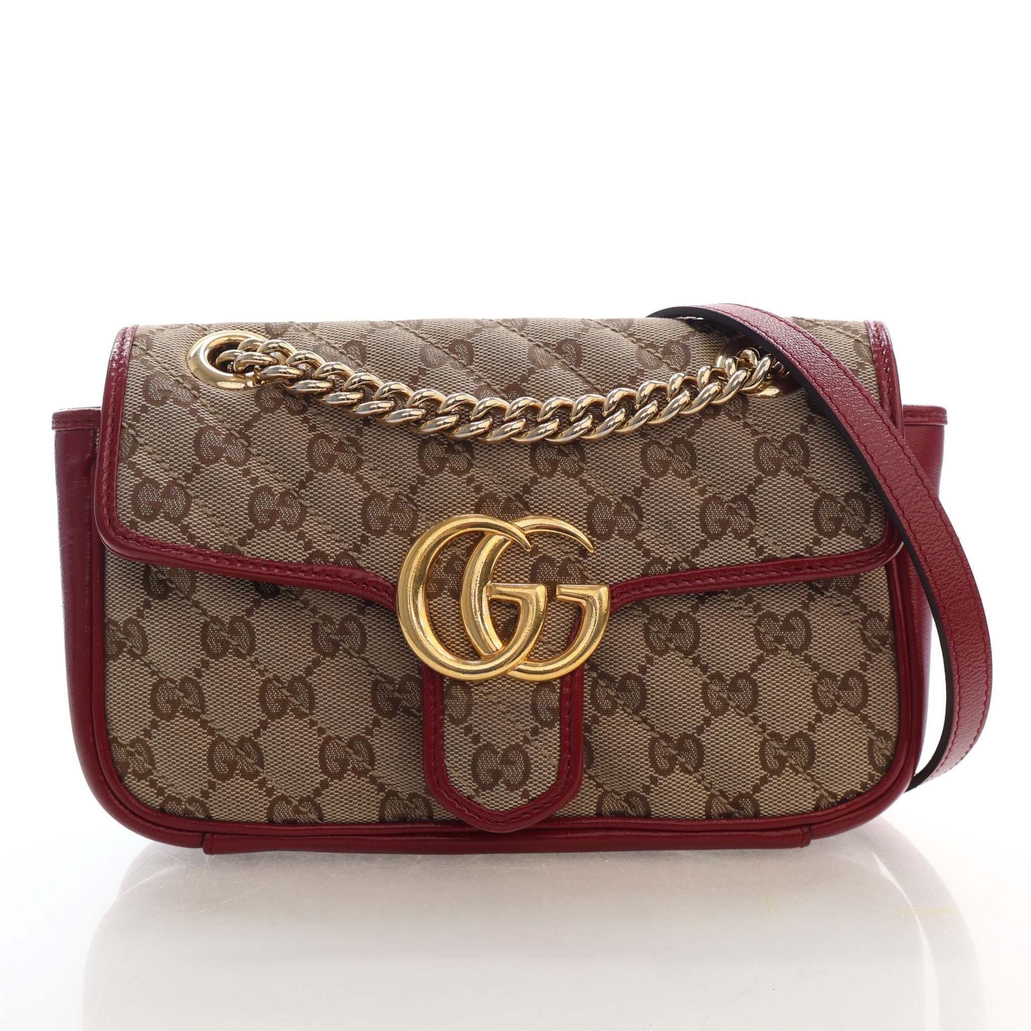 Gucci Small GG Canvas Marmont Flap Bag