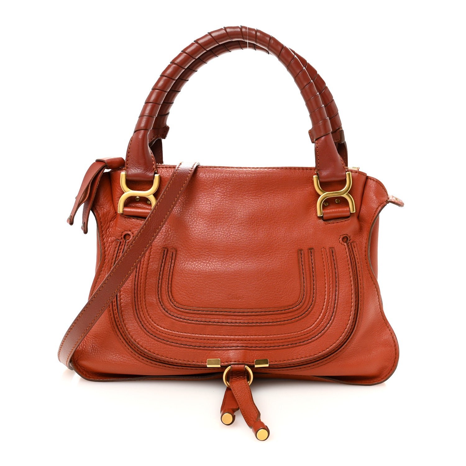 Chloe Calfskin Medium Marcie Satchel Maple Leaf