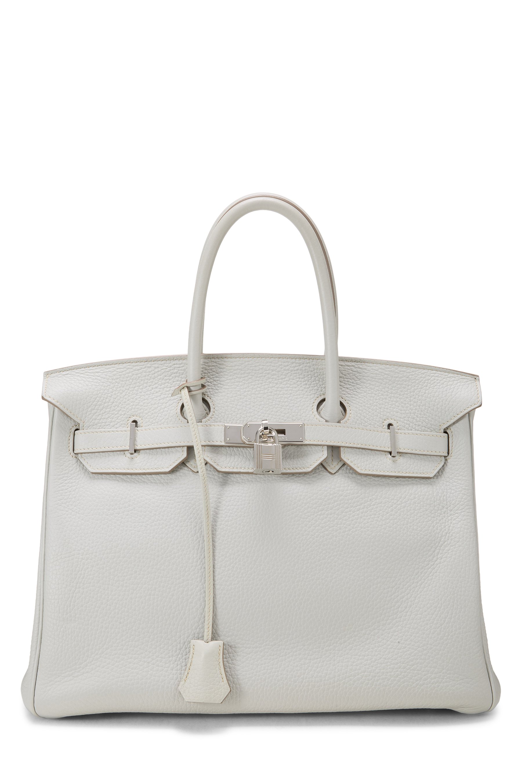 Hermes Pearl Grey Clemence Birkin 35