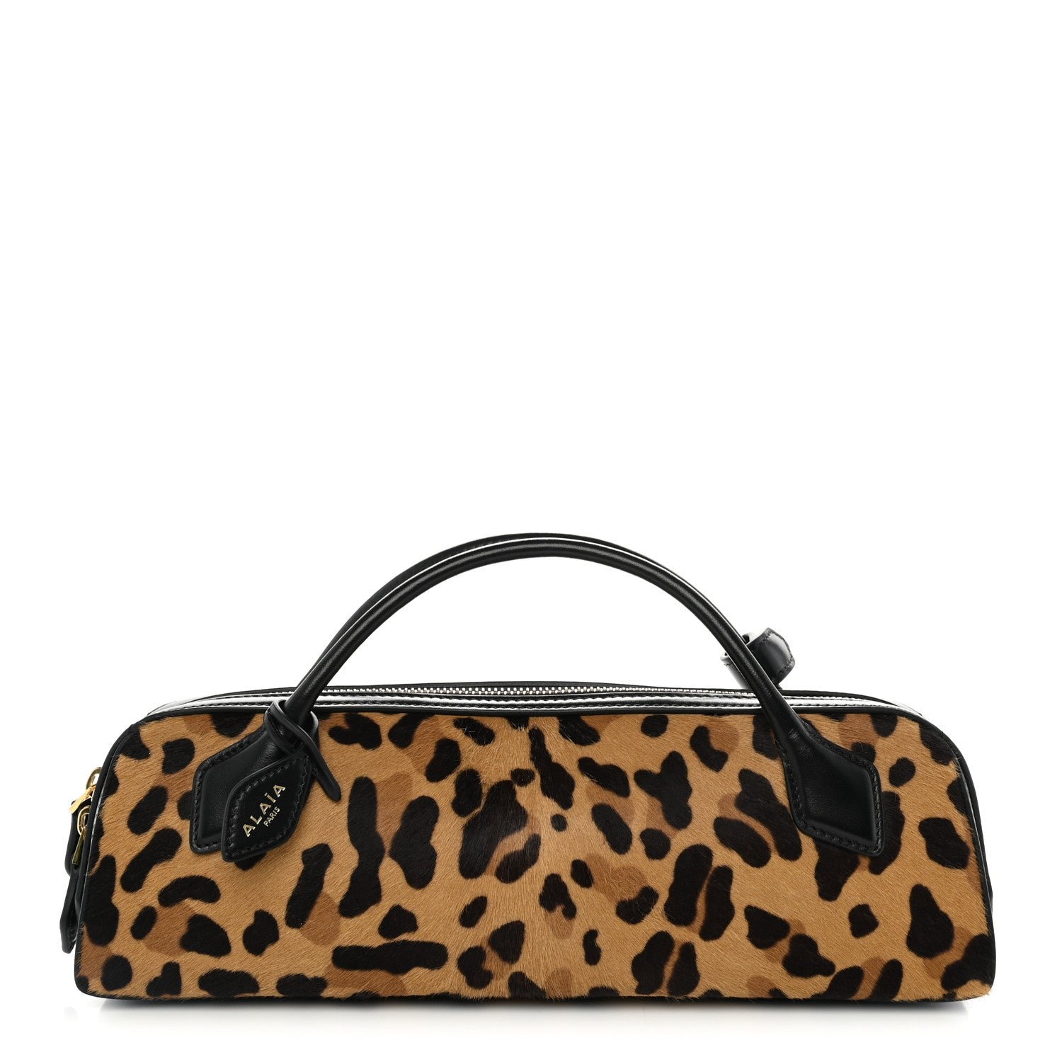 Alaia Alaia Calf Hair Leopard Print Le Teckel Clutch Brun Sepia