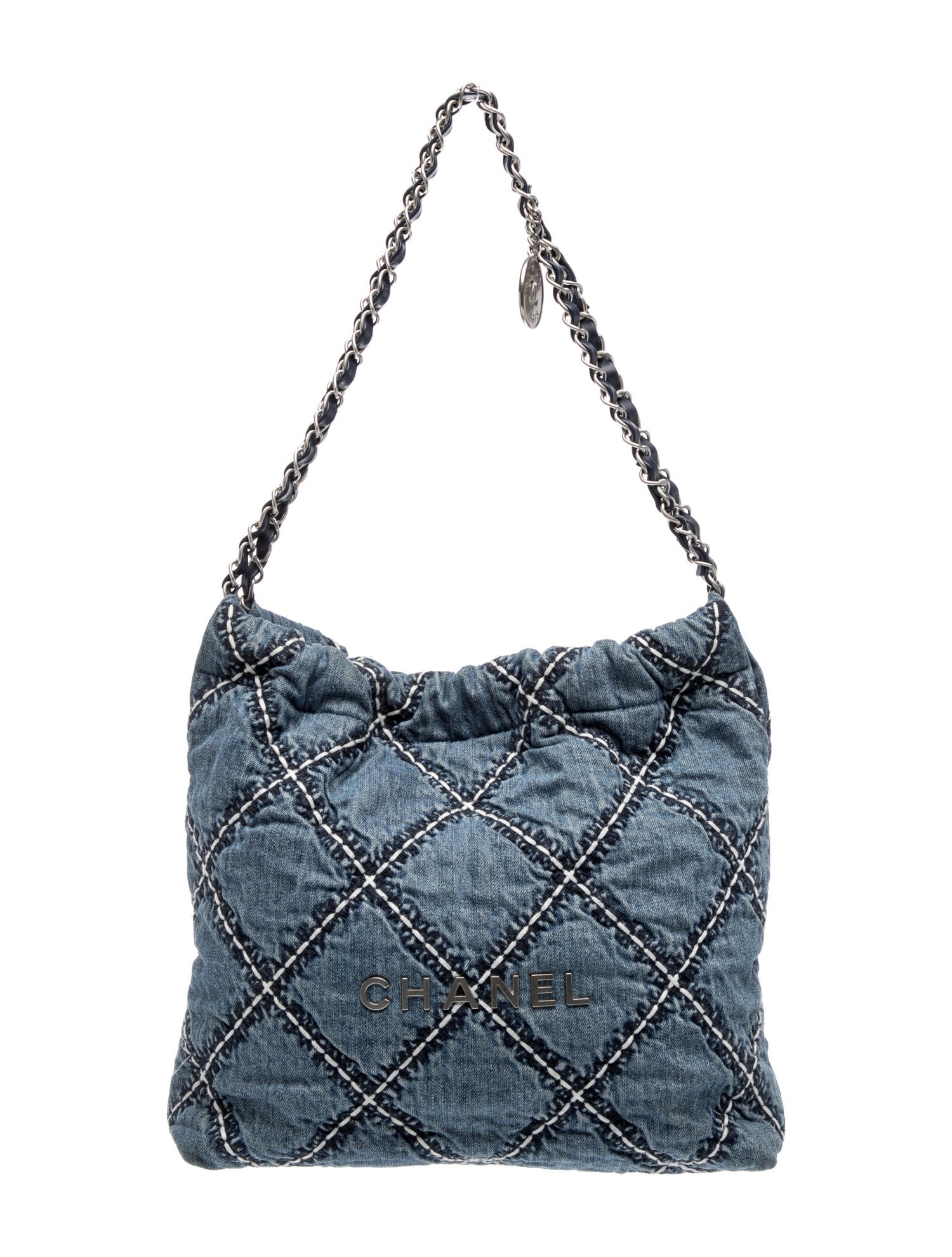 Small Denim 22 Hobo w/ Pouch