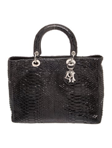 Dior Snakeskin Lady Dior Large