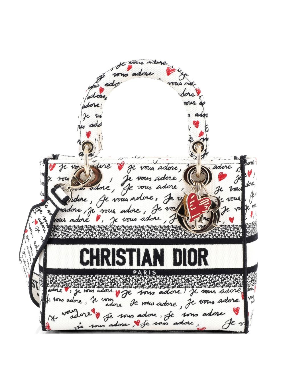 Lady D-Lite Bag Embroidered Canvas Medium satchel