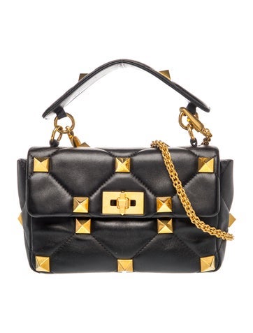 Roman Stud Top Handle Bag