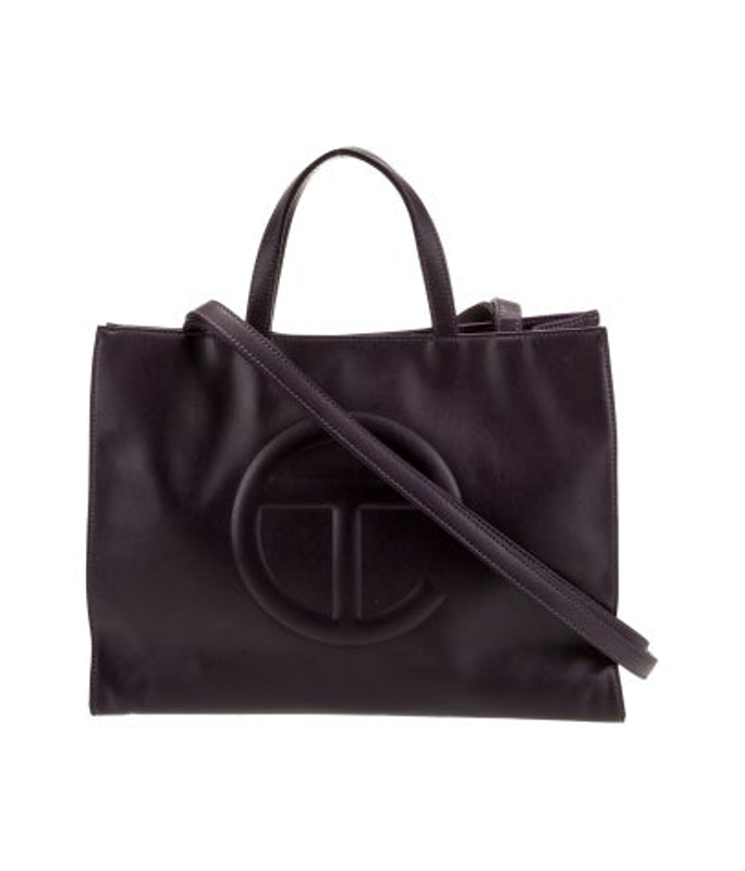 Telfar Vegan Leather Eggplant Shopping Bag Medium