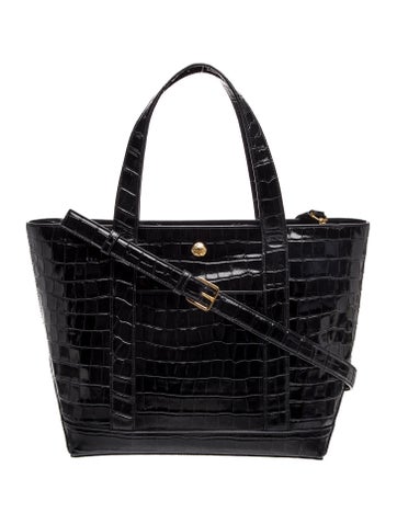 Embossed Leather Top Handle Bag