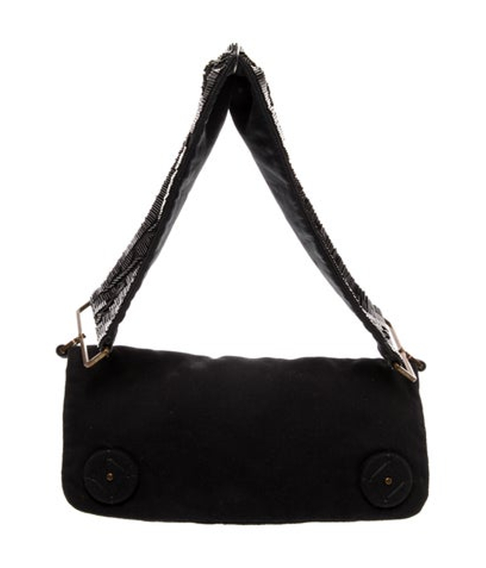 Prada Enameled Metal Triangle Shoulder Bag