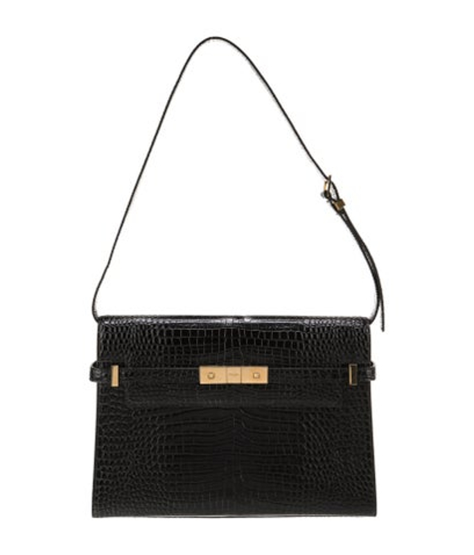 Saint Laurent Laurent Embossed Leather Manhattan