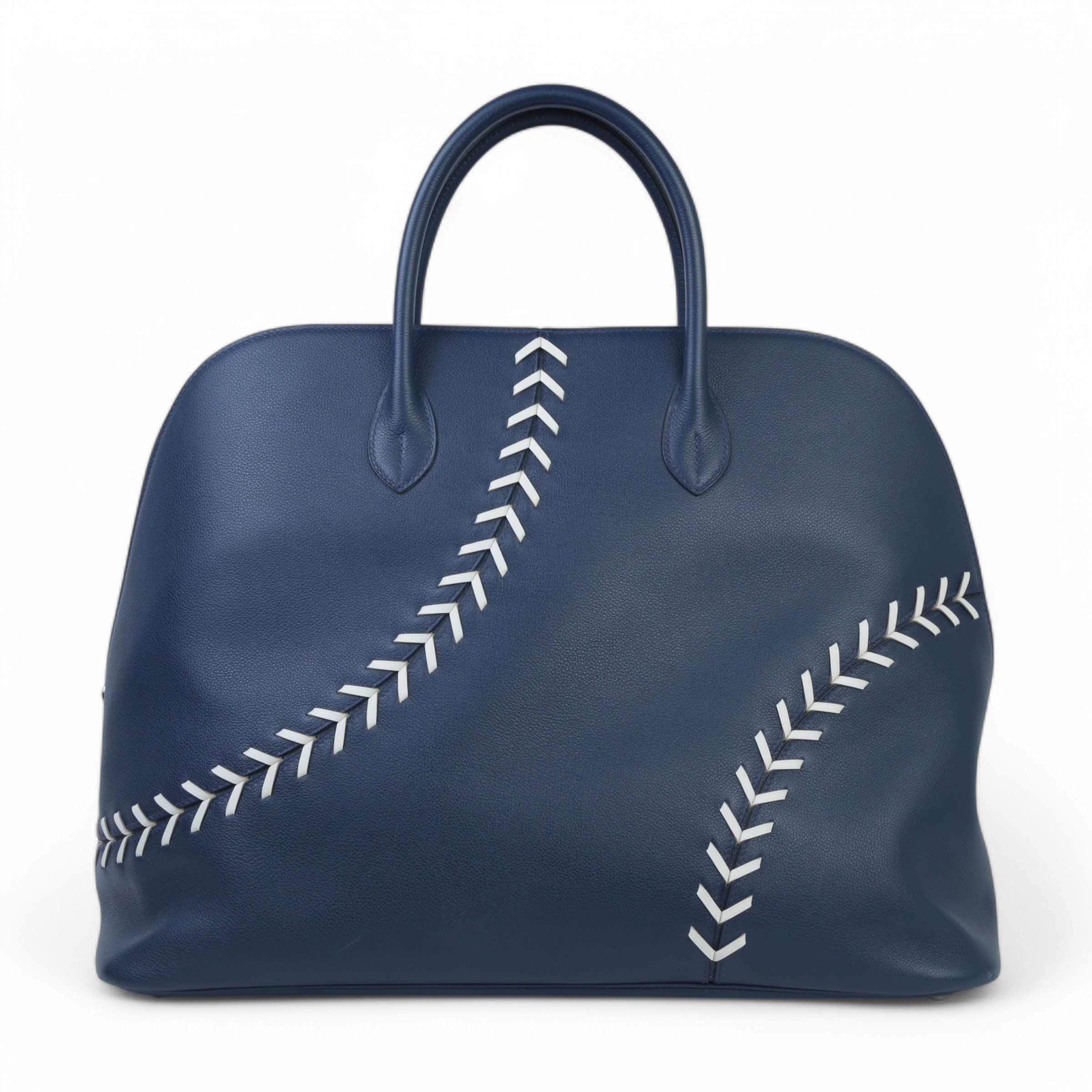 Hermes Very Good ( Rank A) HERMÈS Bolide 1923 Baseball Bleu de Malte (7L) Evercolor Palladium hardware C (2018)