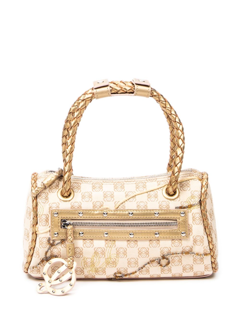 anagram-print shoulder bag