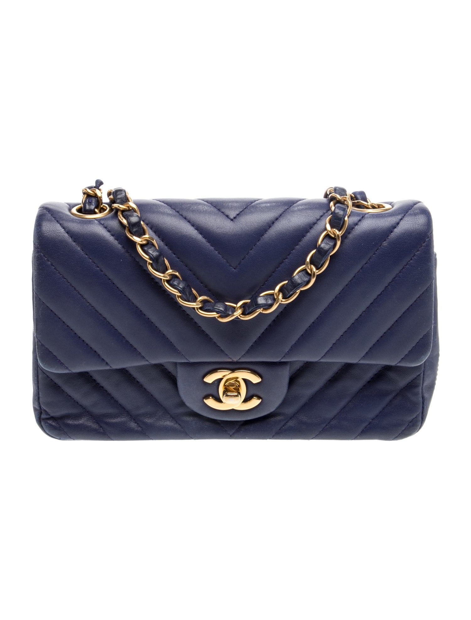 Classic Rectangular Mini Chevron Flap Bag