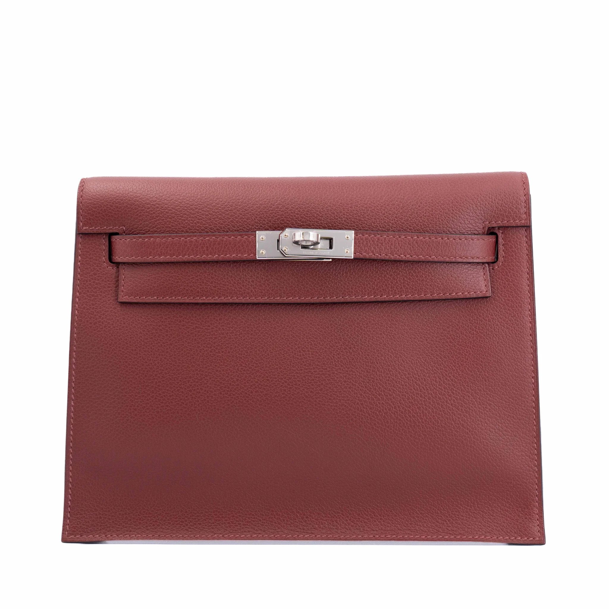 Brand New ( Rank N ) HERMÈS Kelly Danse Rouge H (55) Evercolor Palladium hardware G (2026)