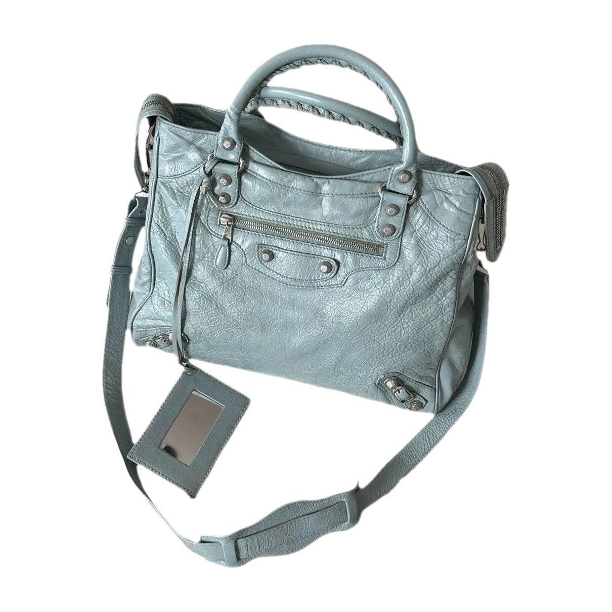 Classic Metalic leather handbag