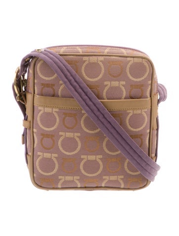 Ferragamo Logo Monogram Canvas Crossbody Bag