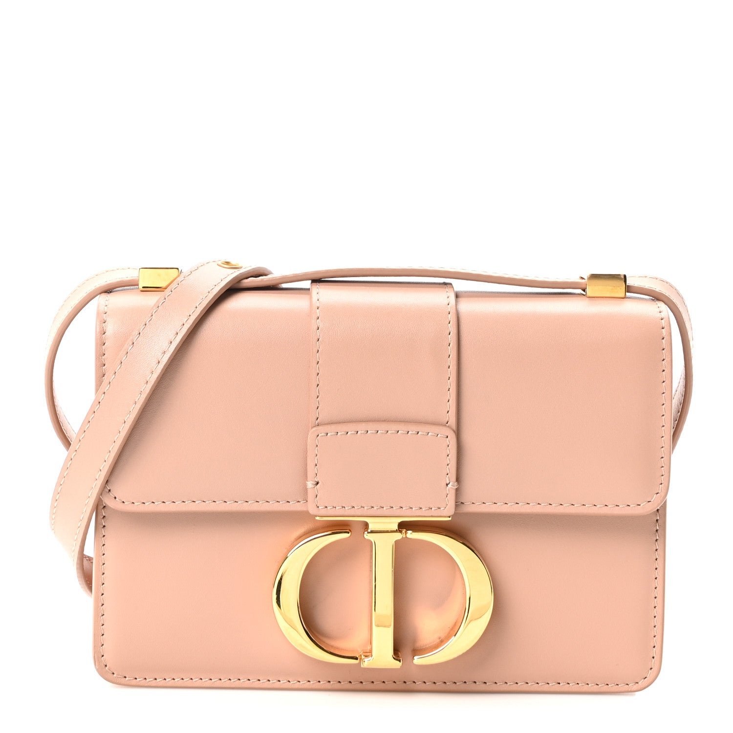 Christian Dior Smooth Calfskin Micro 30 Montaigne Flap Bag Rose Des Vents