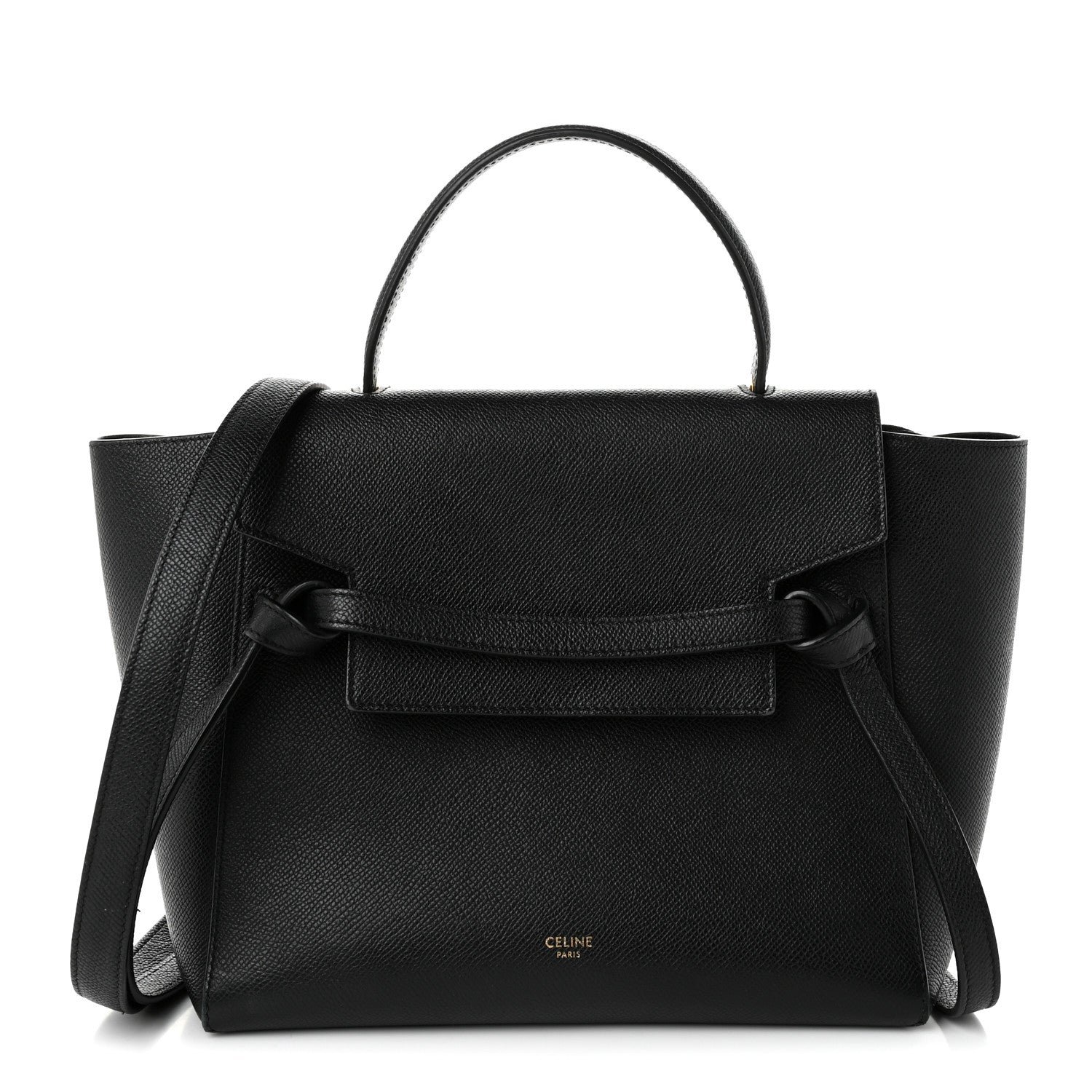 Celine Grained Calfskin Micro Belt Bag Black