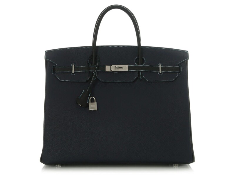 Hermes Bleu Nuit and Black Verso Togo HSS Birkin 40 Brushed Palladium Hardware, 2025