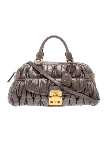 Miu Miu Leather Top Handle Bag