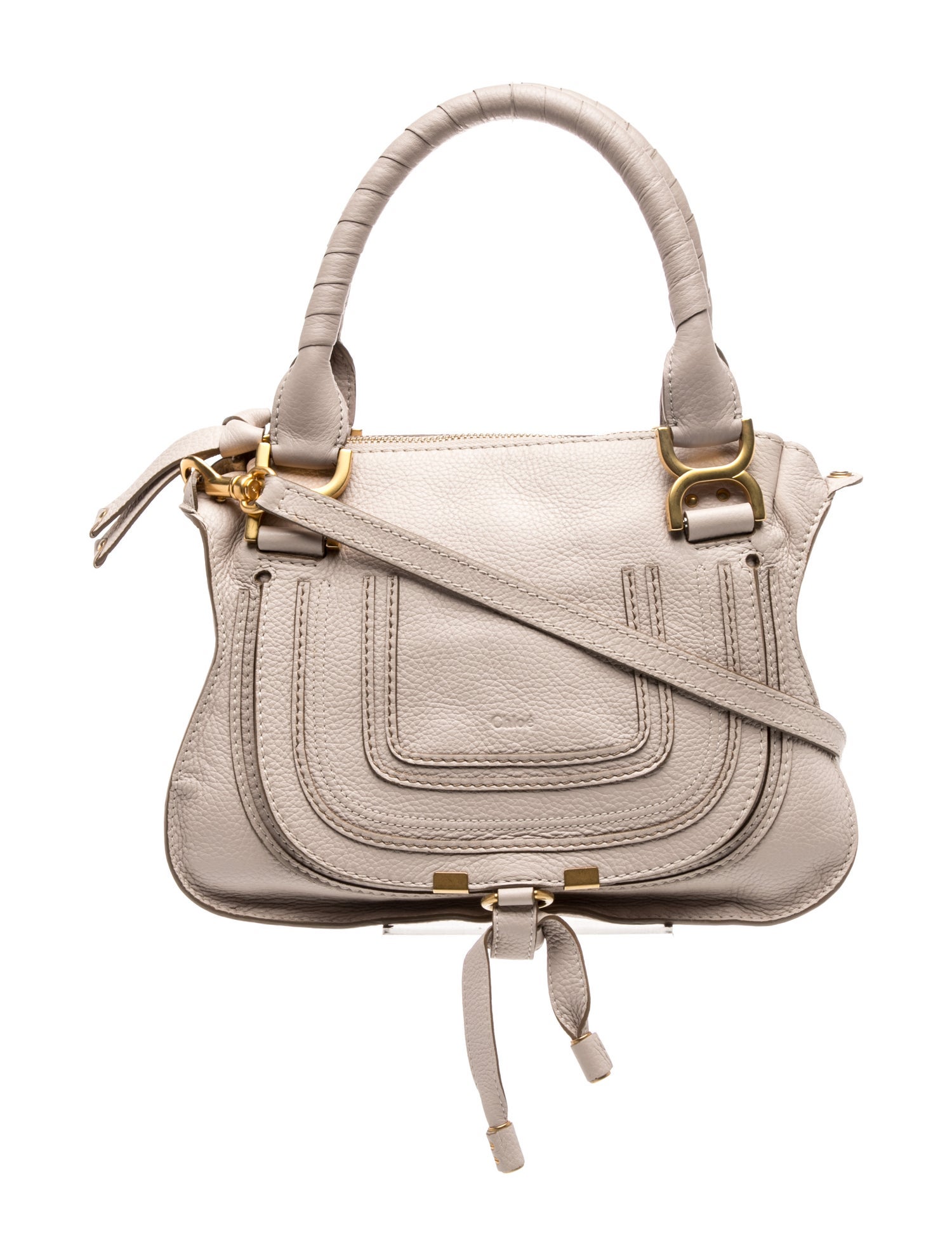 Leather Marcie Double Carry Satchel Small