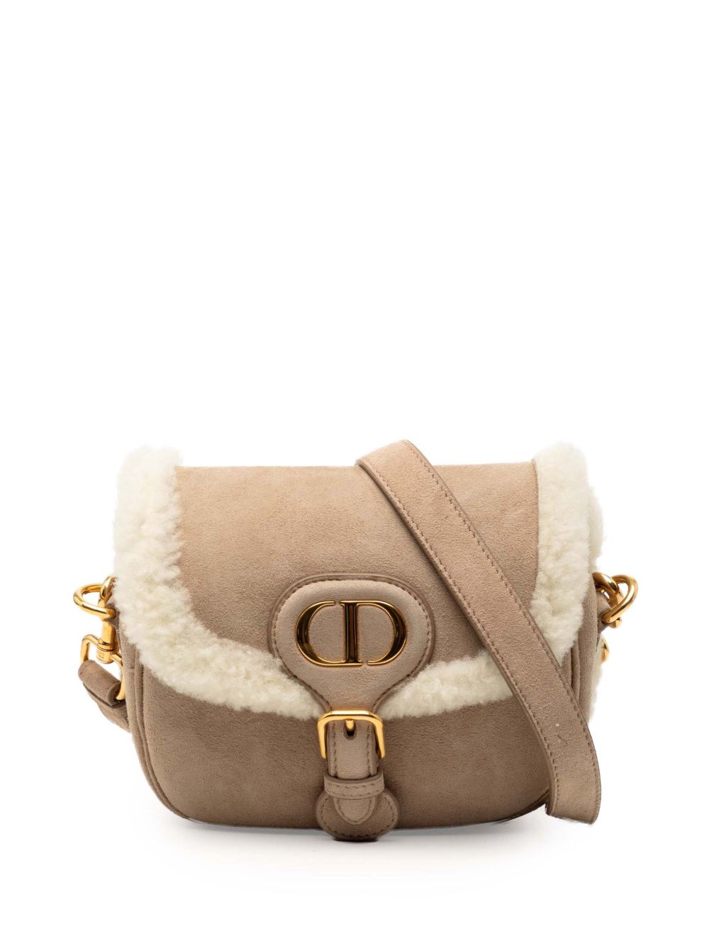 Dior 2020 Small Suede Shearling Bobby crossbody bag