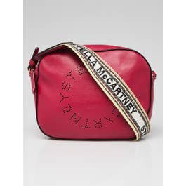 Stella McCartney Stella McCartney Red Faux Leather Crossbody Bag
