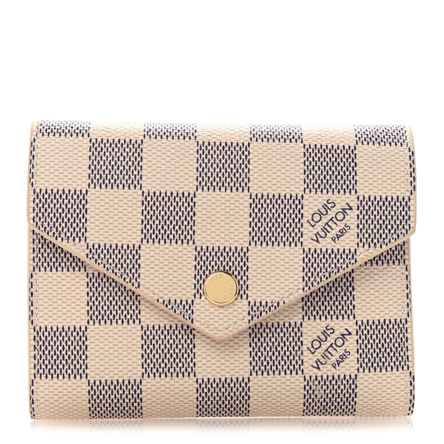 Louis Vuitton Damier Azur Victorine Wallet Rose Ballerine