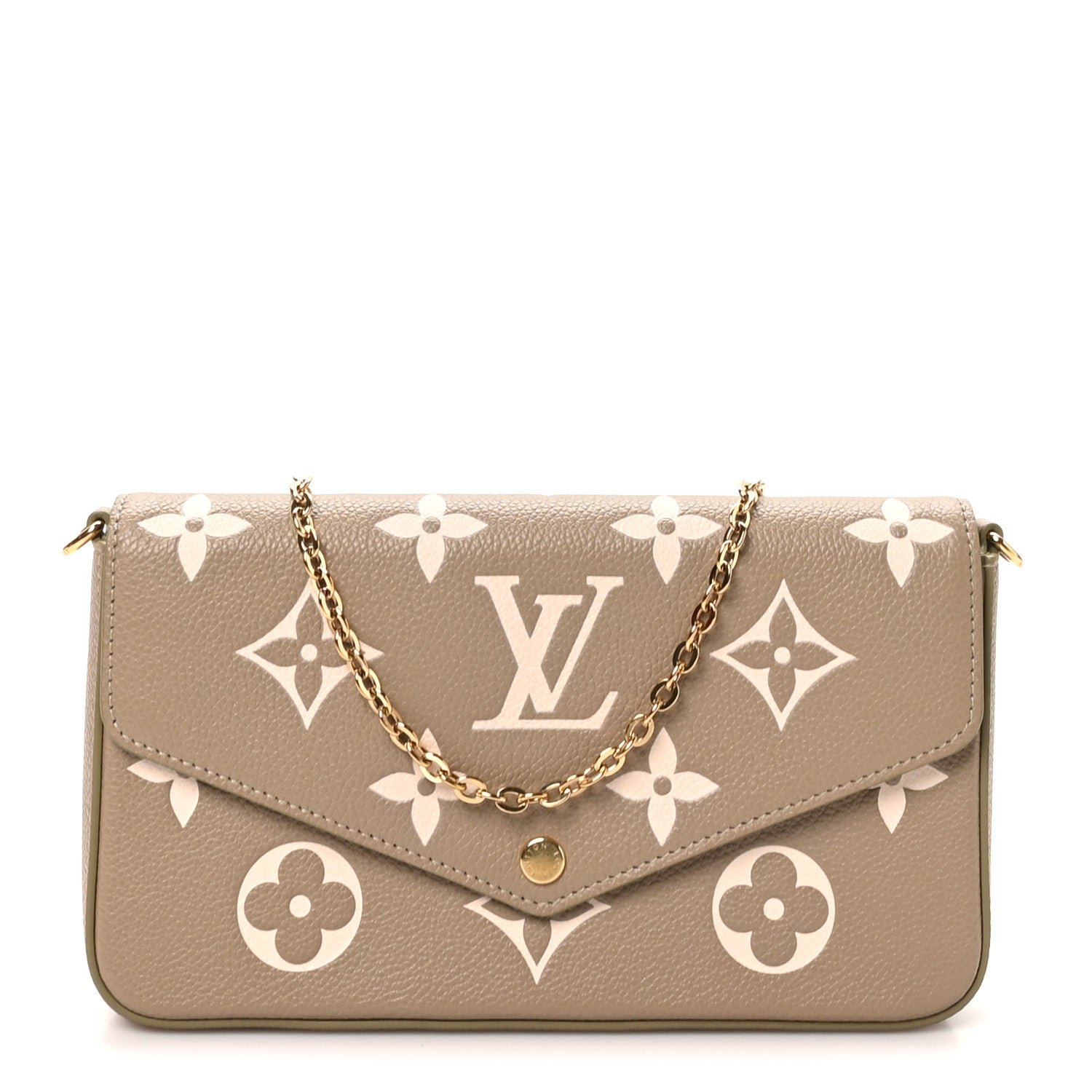 Louis Vuitton Empreinte Monogram Giant Felicie Pochette Khaki Creme