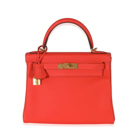 Hermes Hermès Togo Capucines Kelly 28 GHW