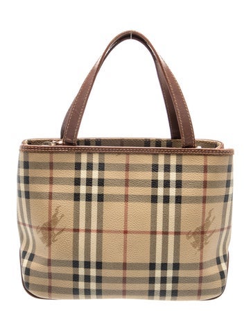 Burberry Haymarket Check Top Handle Bag