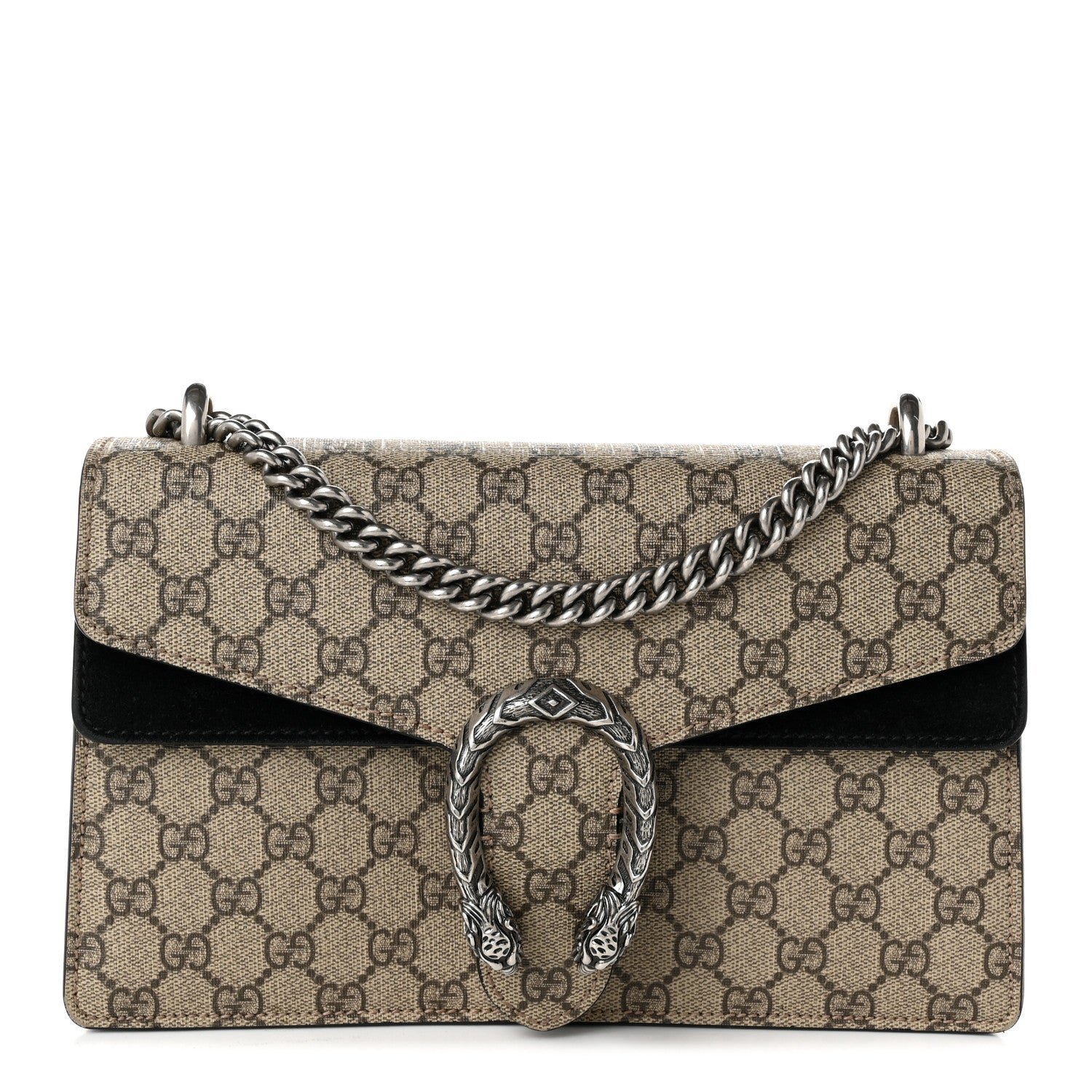 Gucci GG Supreme Monogram Small Dionysus Shoulder Bag Black