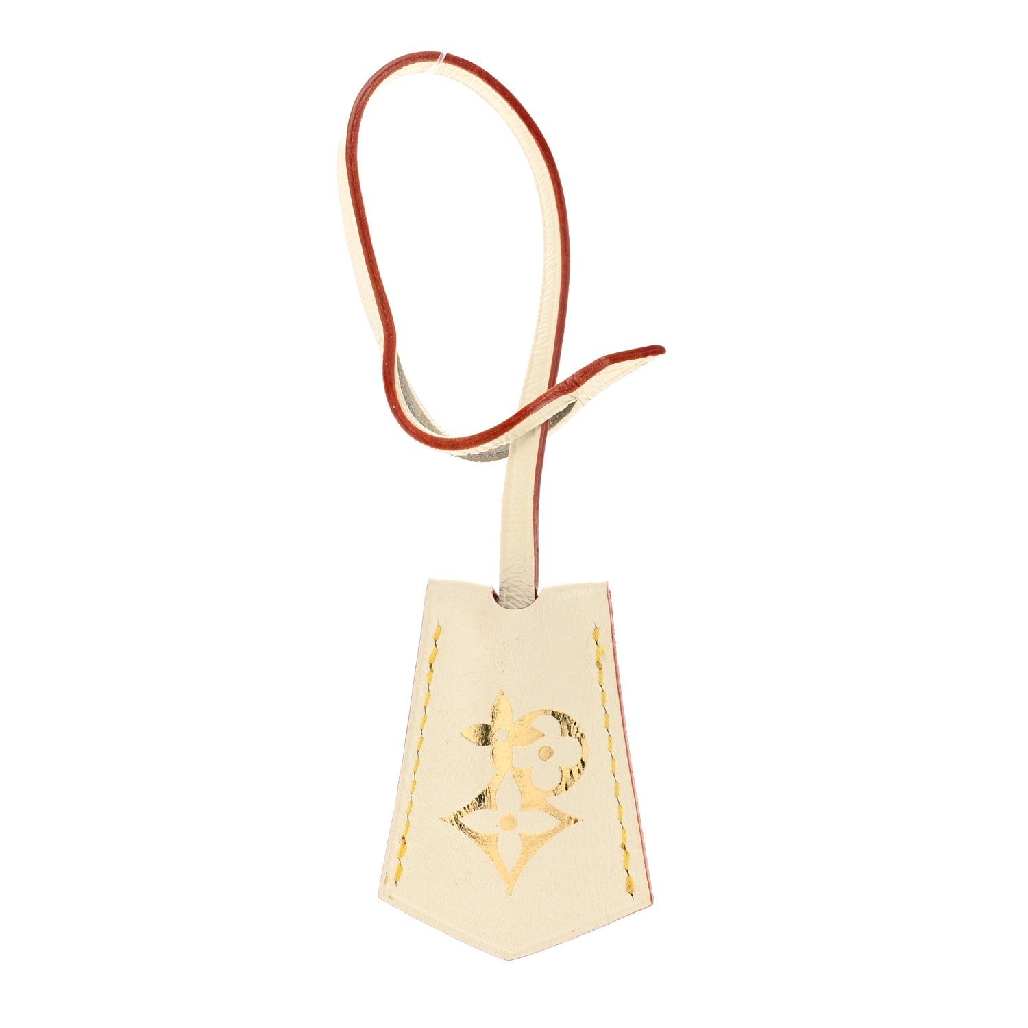 Louis Vuitton Calfskin Clochette Key Bell Holder Creme