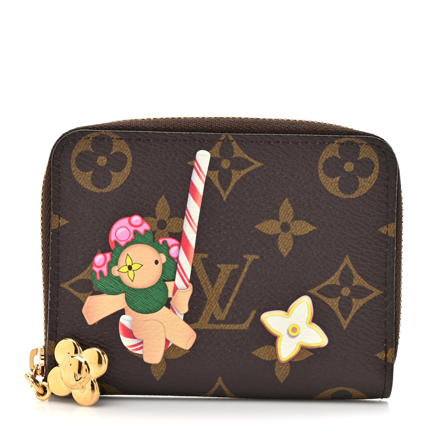 Louis Vuitton Monogram 2024 Christmas Animation Candy Factory Zippy Coin Purse Candy Red